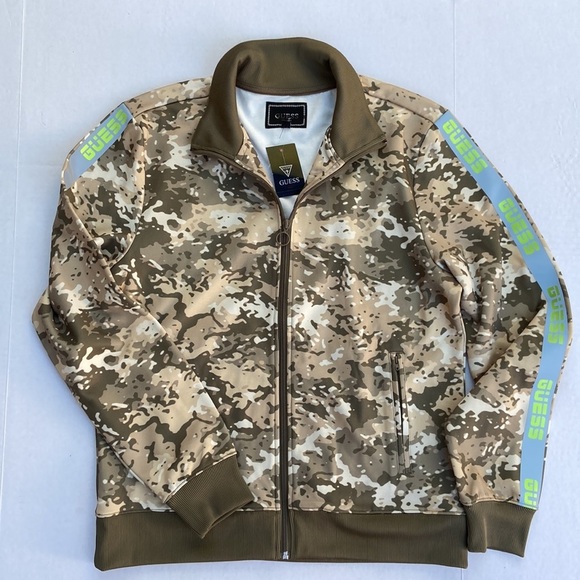 New GUESS Mens Zip Up Sweater SZ M - Picture 4 of 8